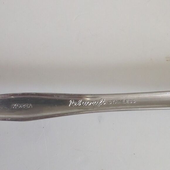 5 Robertcraft Iced Tea Spoons Stainless Flatware Silverware Floral Vtg MCM Korea - Picture 4 of 13